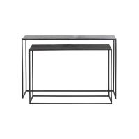 Light & Living Boca sidetable set van 2 - antiek mat zwart