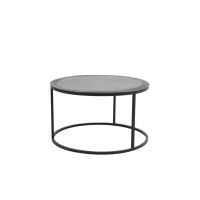 Light & Living Talca salontafel set van 2 Ø67,5x39,5+Ø75x45 cm - zwart