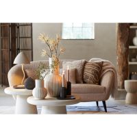 Light & Living Almond 2-zitsbank - teddy zand/hout zwart