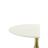Light & Living Rickerd salontafel Ø76x36 cm - wit marmer+antiek brons