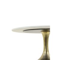 Light & Living Rickerd salontafel Ø76x36 cm - wit marmer+antiek brons