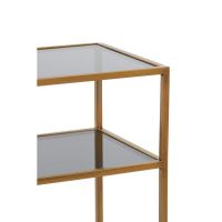 Light & Living Aino sidetable - glas smoke/antiek brons
