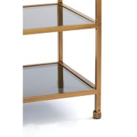 Light & Living Aino sidetable - glas smoke/antiek brons