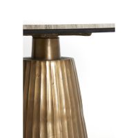 Light & Living Rianne ronde eettafel Ø100 cm - marmer bruin/antiek brons