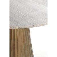 Light & Living Rianne ronde eettafel Ø100 cm - marmer bruin/antiek brons