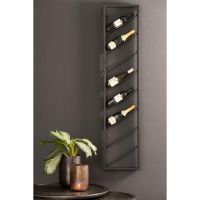 Light & Living Malbeo wijnrek 8 flessen 36x6x160 cm - zwart