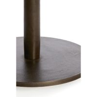 Light & Living Pazo ronde salontafel Ø76 cm - donkerbruin marmer/donkerbruin