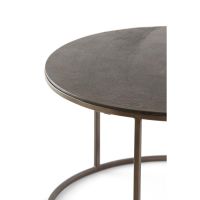 Light & Living Talca salontafel set van 2 Ø61x37+Ø76x41 cm - donkerbruin