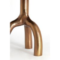 Light & Living Mello ronde bijzettafel Ø50,5 cm - glans bruin brons/glas taupe