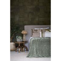 Light & Living Mello ronde bijzettafel Ø50,5 cm - glans bruin brons/glas taupe