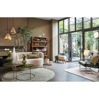 Light & Living Sjors rond vloerkleed ø200 - olijfgroen/lichtgrijs