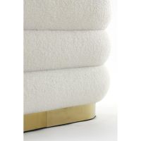 Light & Living Lyall teddy poef - crème/goud