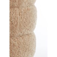 Light & Living Jobbi poef Ø40x45 cm - beige+mat zwart