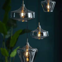 Solly hanglamp Ø30x30 cm antiek brons/smoke glas van het woonmerk Light&Living