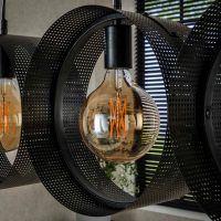 Fraaai Guus hanglamp 4L ring geperforeerd - charcoal