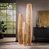 Fraaai Stevie vloerlamp 2L orbit - massief mango naturel