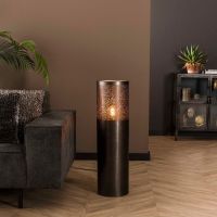 Odetta vloerlamp cilinder zwart nikkel ø25 x 90 cm van het woonmerk Fraaai