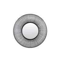 Light & Living Samat spiegel Ø78x12 cm - zwart