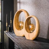 Fraaai Rosa tafellamp 1L groot - massief mango naturel