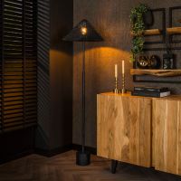 Fraaai Wesley vloerlamp - zwart