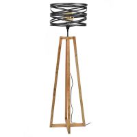 Fraaai Lewis vloerlamp twist houten kruisframe - grijs