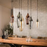 Fraaai Carmen hanglamp 4+3 cocoon mix glas - zwart