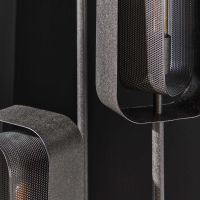 Fraaai Kasey vloerlamp 3L - artic zwart