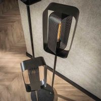 Fraaai Kasey vloerlamp 3L - artic zwart