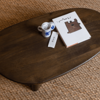 Roundly salontafel mangohout 110x60 cm walnoot van het woonmerk BePureHome