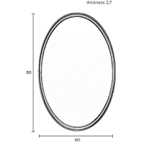 Spiegel Matz Ovaal M 