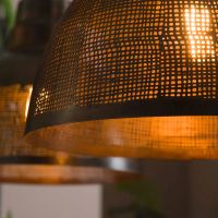 Fraaai Zoe hanglamp 2xø38 screen - brons antiek