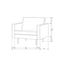 Woood Rodeo fauteuil bouclé naturel