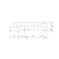 Lloyd hoekbank links - velvet - sea salt van het woonmerk Woood