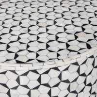 Neva ronde bijzettafel - ø37 cm - zwart/wit van het woonmerk Woood