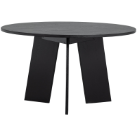 Woood Fries eettafel eiken ø129 cm - zwart