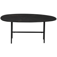 Woood Vajen salontafel marmer 80x60 cm - zwart