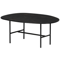 Woood Vajen salontafel marmer 80x60 cm - zwart