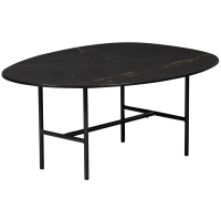 Woood Vajen salontafel marmer 80x60 cm - zwart