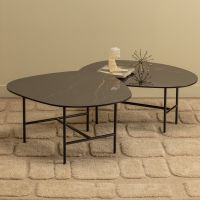 Woood Vajen salontafel marmer 70x70 cm - zwart