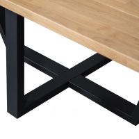 Combi-tablo - xl tafelblad eiken - 240x100 cm - Drenthe poot - naturel van het woonmerk Woood