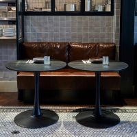 Woood Bistro trompetvoet metaal 72xø60 cm - zwart