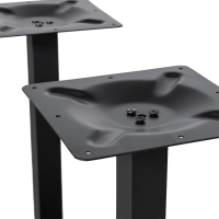 Woood Bistro dubbele vierkant buisvoet metaal 72x80x40 cm - zwart