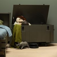 Woood Bobby opbergkist grenen - forest