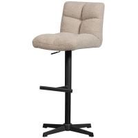 Woood Vinny draaibare barstoel bouclé - zand