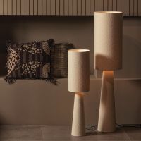 Woood Loft tafellamp metaal/bouclé 90xø22 cm - naturel