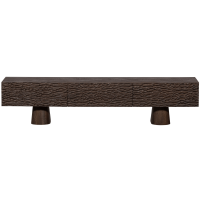 Woood Crumble carved tv-meubel mangohout - walnoot