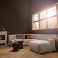 Woood Samson bijzettafel fiber 44xø37 cm - clay coffee