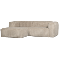 Woood Bean chaise loungue links grove ribstof - travertin