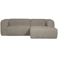 Woood Bean chaise longue rechts grove melange - travertin