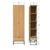 Woood Silas tv-meubel 180 cm eiken - naturel